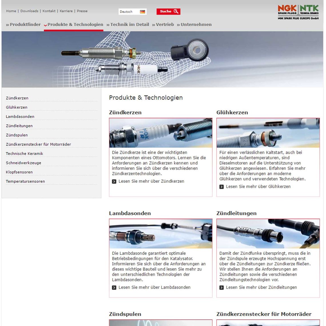 Corporate Site mit TYPO3 - NGK|NTK ☎ ZELLWERK